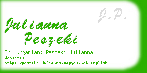 julianna peszeki business card